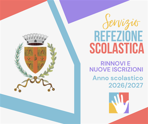 Servizio di refezione scolastica rinnovi e nuove iscrizioni a.s. 2026-2027