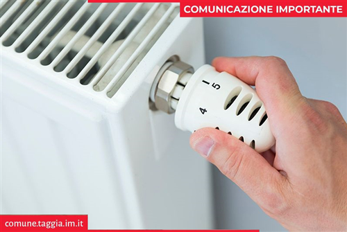 Comune di Taggia, prorogata laccensione dei riscaldamenti fino a venerdì 10 aprile